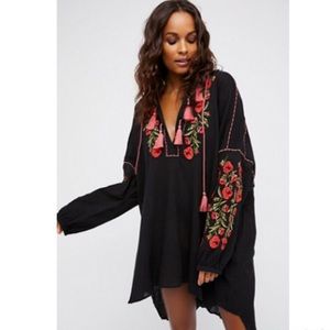 Free People Willow Shirt Dress Tunic Embroidery